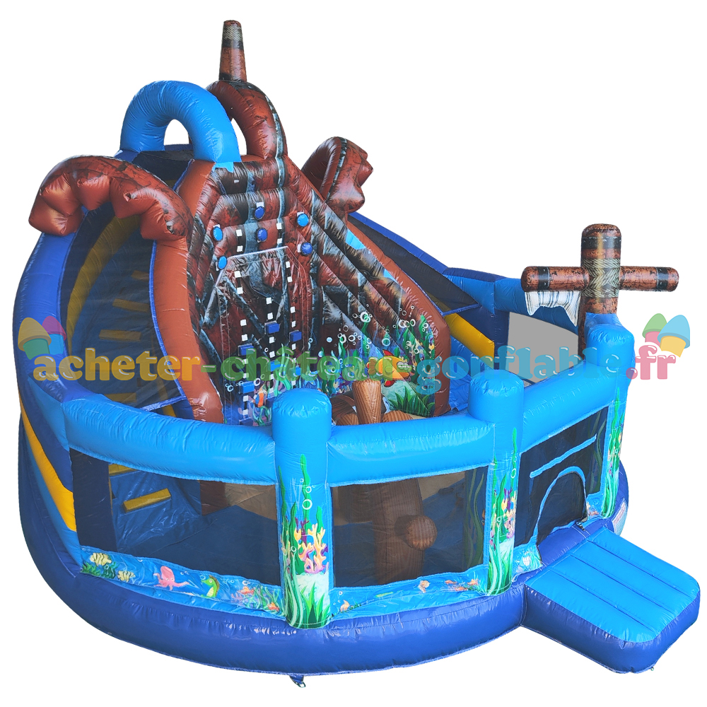 Château Gonflable Multiplay Sous-marin avec toboggan