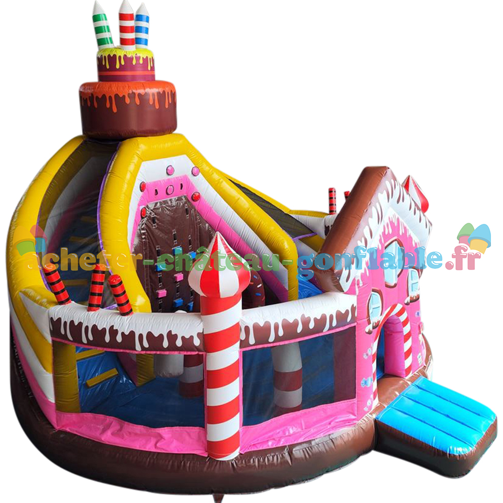 Château Gonflable Multiplay Candy avec toboggan