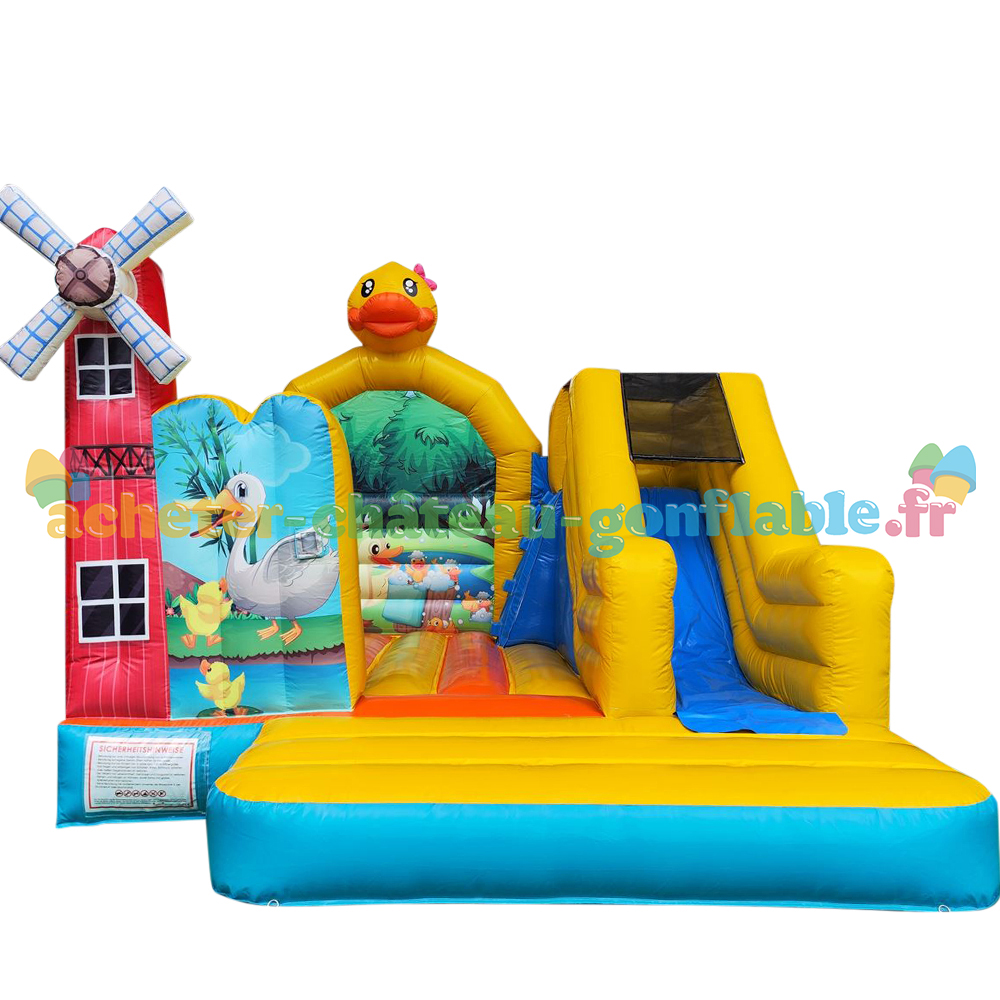Château Gonflable Maison des canards avec Toboggan