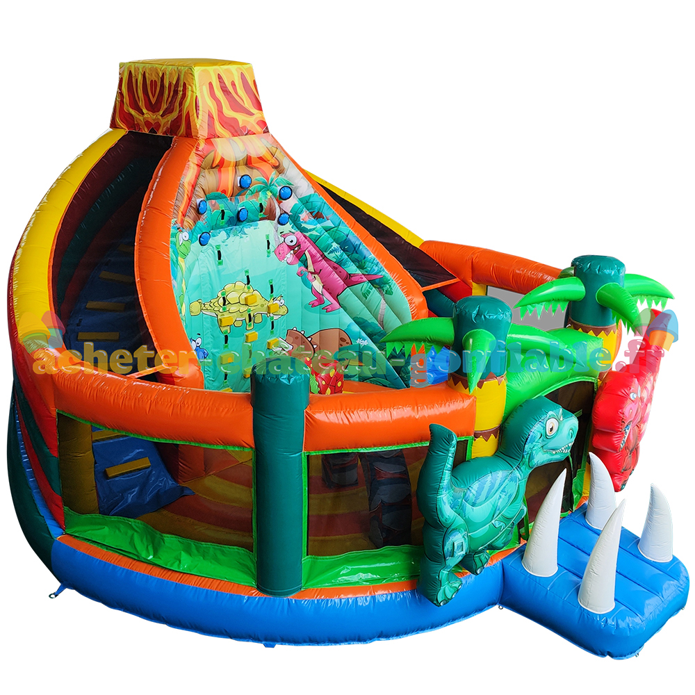 Château Gonflable Multiplay Volcan avec toboggan